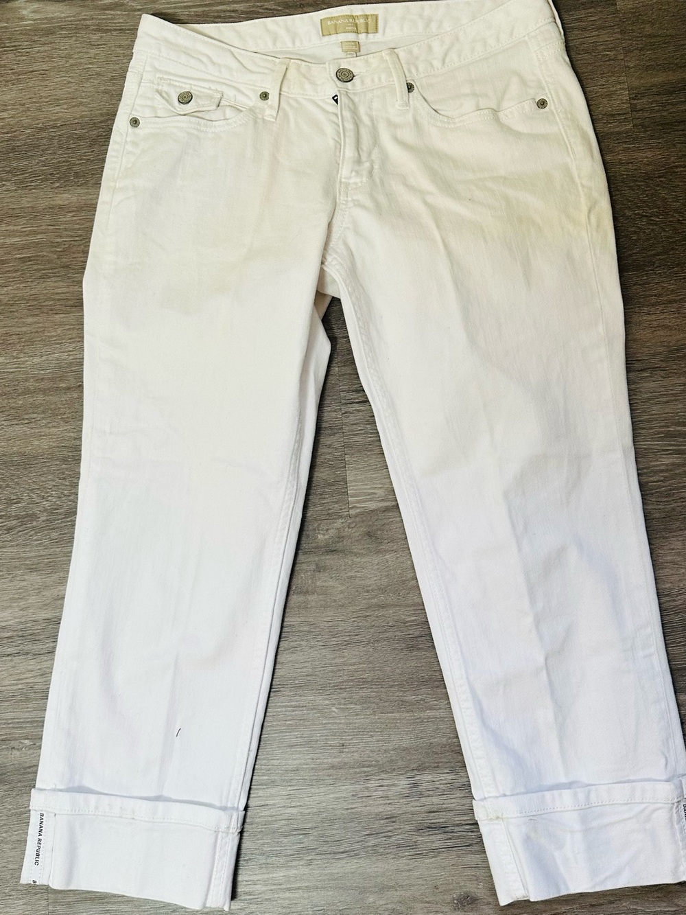 Banana Republic White Women's Cropped Chinos